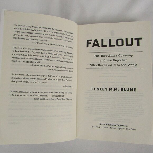 FALLOUT | By Lesley M. M. Blume | Soft Cover Edition - Picture 3 of 3